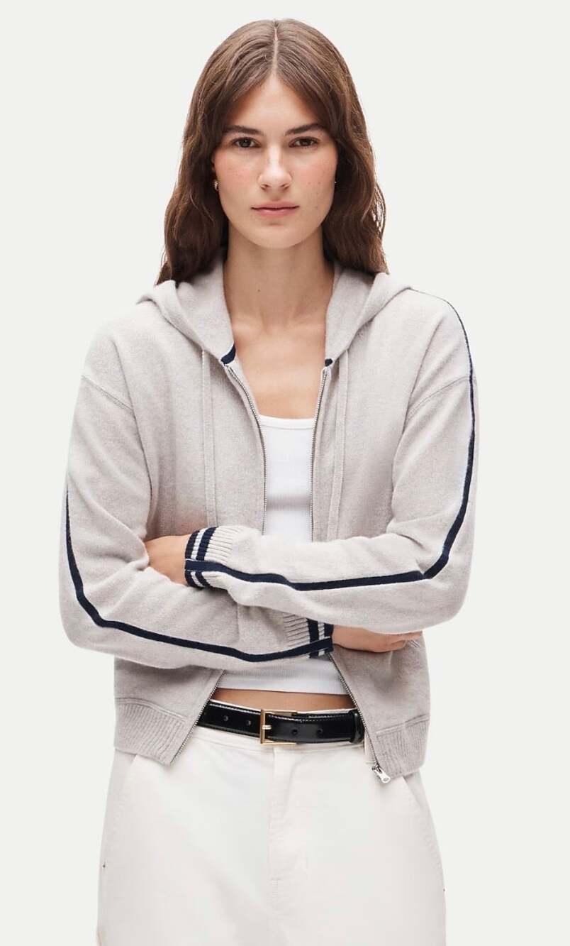 J.Crew NWT Cashmere Hoodie Sweater Womens XL 100% Grade-A Cashmere